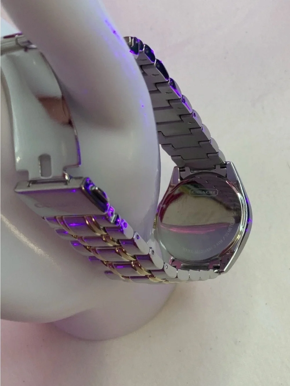 Classy and Chic Coach Two-Tone Gold and Silver Bracelet Watch (Y-21)